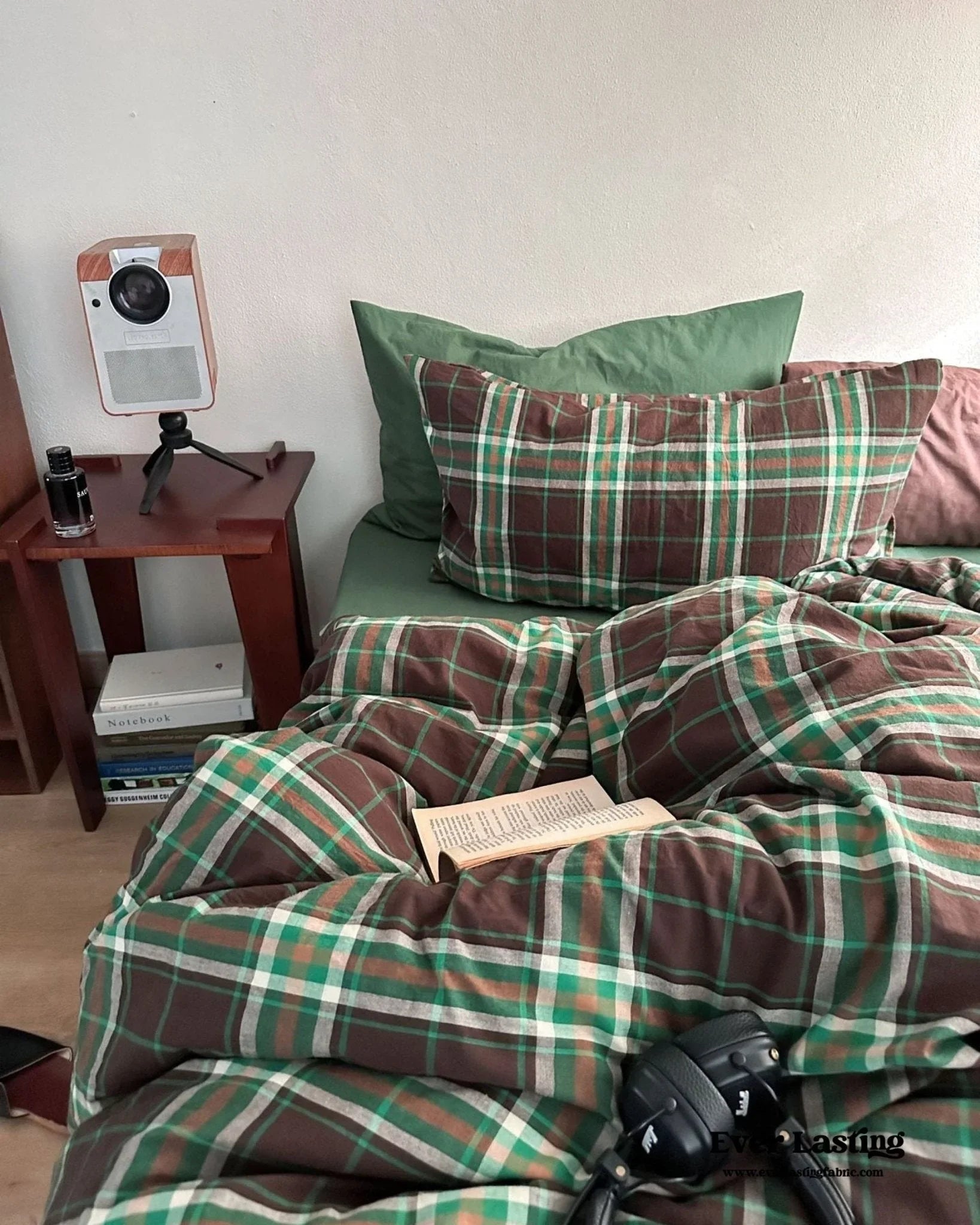 Vintage Plaid Bedding Set / Red & Green Ever Lasting