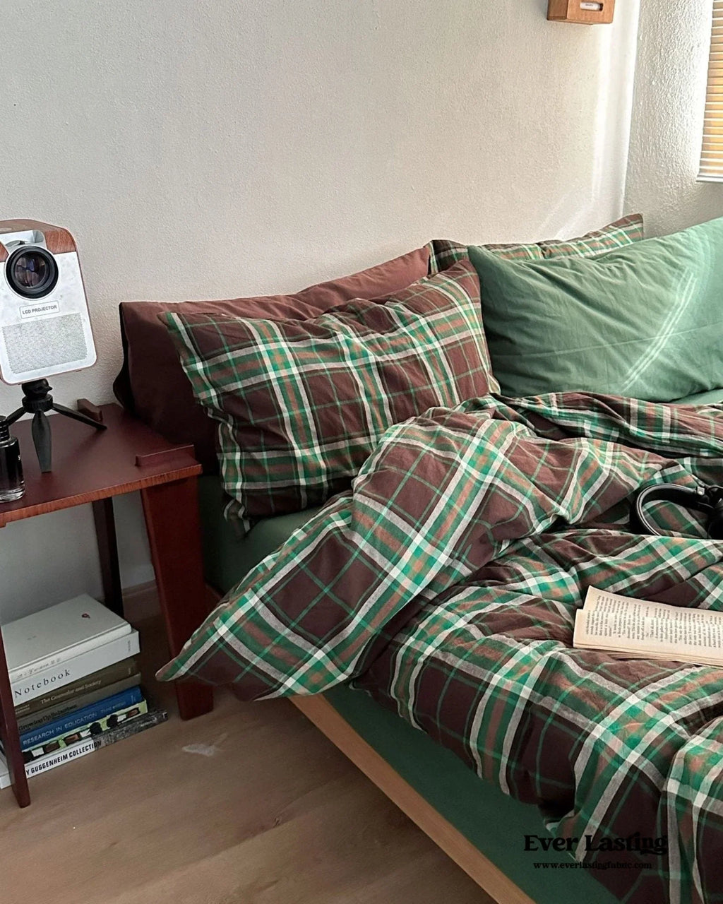 Vintage Plaid Bedding Set / Red & Green Ever Lasting