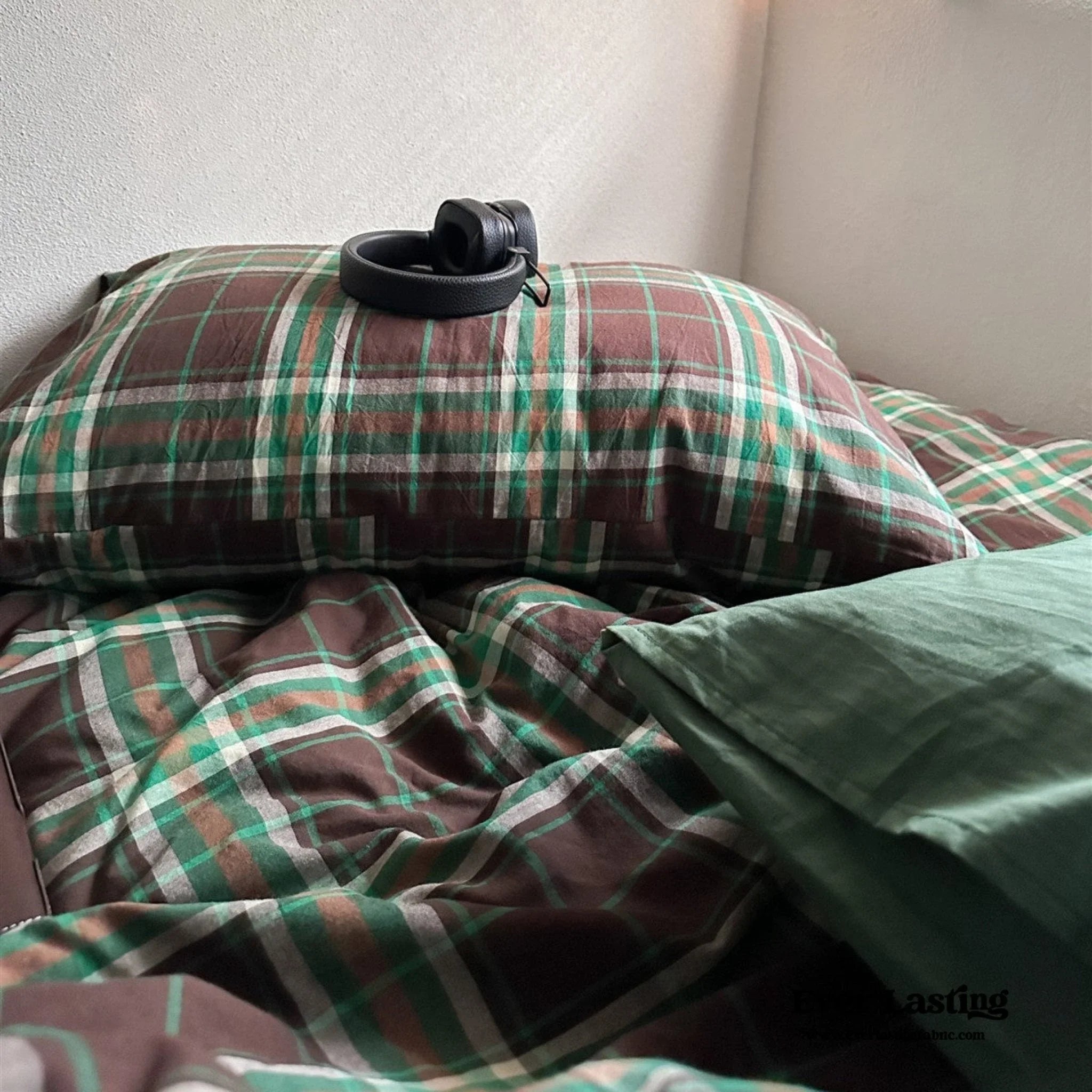 Vintage Plaid Bedding Set / Red & Green Ever Lasting