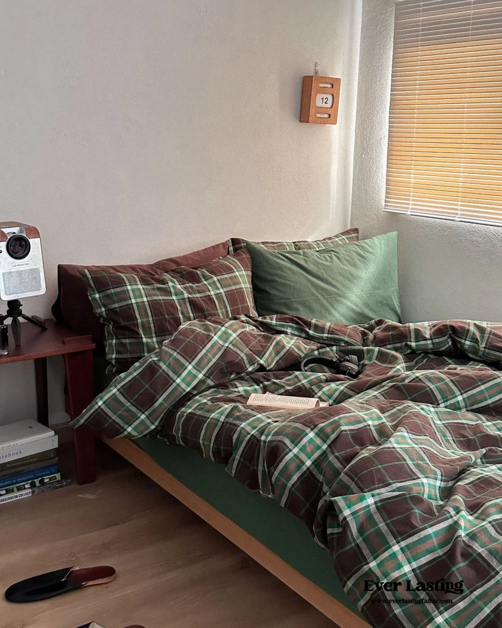 Vintage Plaid Bedding Set / Red & Green Ever Lasting