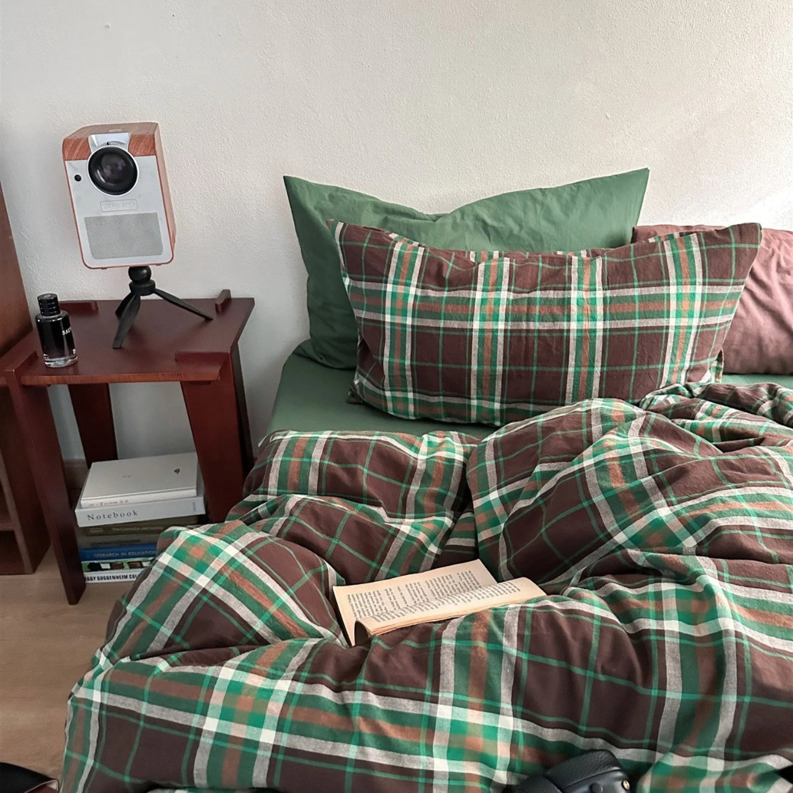 Vintage Plaid Bedding Set / Red & Green Ever Lasting