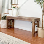 Vintage-Inspired Reclaimed Wood Folding Bench Decor Steals