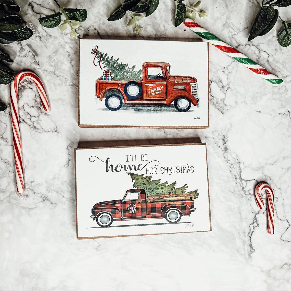 Vintage Red Truck Sign Gia Roma