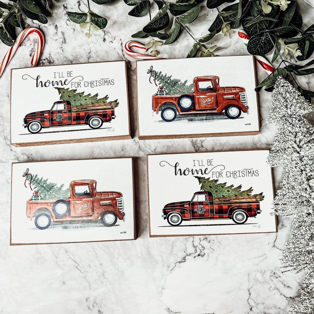Vintage Red Truck Sign Gia Roma