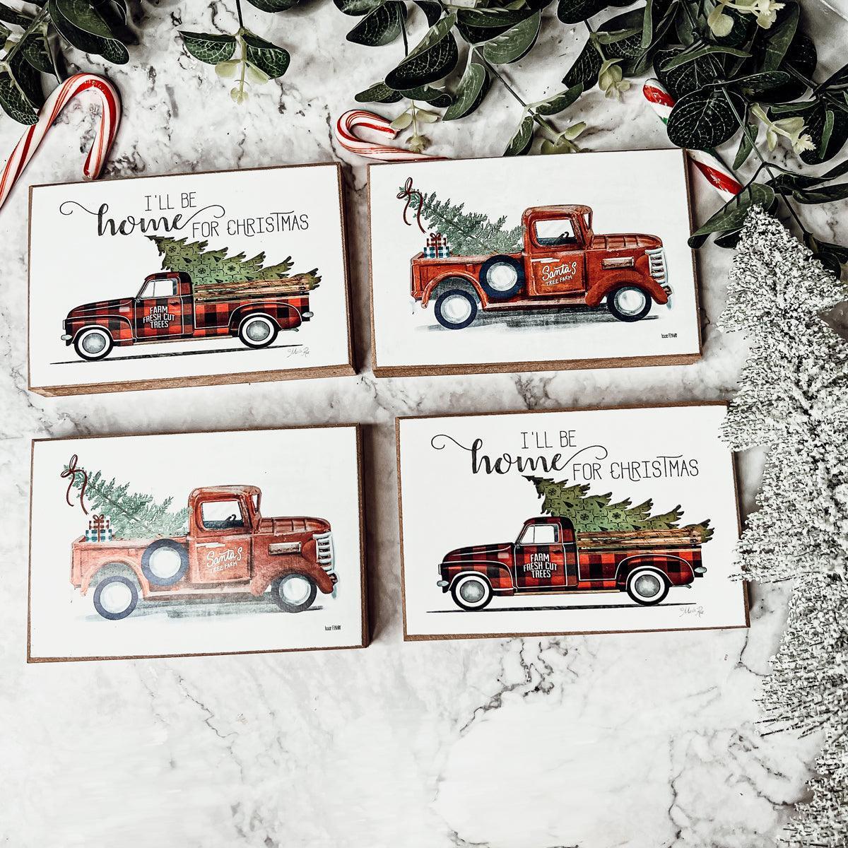 Vintage Red Truck Sign Gia Roma