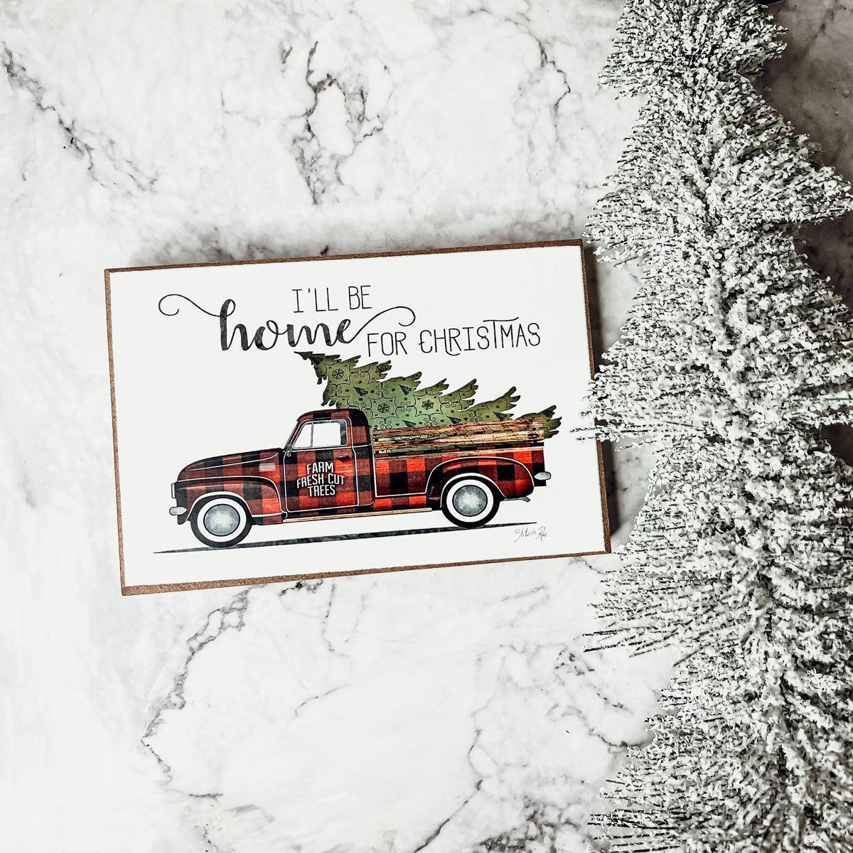 Vintage Red Truck Sign Gia Roma