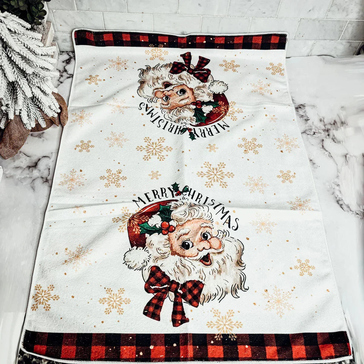 Vintage Santa Hand Towel Gia Roma