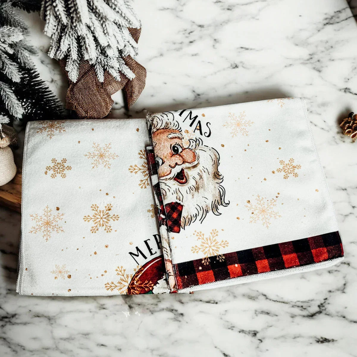 Vintage Santa Hand Towel Gia Roma