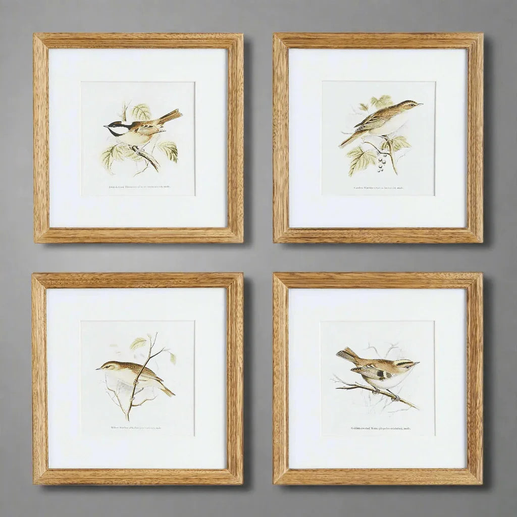 Vintage Songbird Prints Wall Art (Set of 4) Vintage Shopper