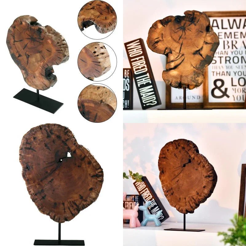 Vintage-Style Irregular Date Tree Sculpture - Large Rustic Wood-Like Plastic Tabletop or Wall-Mounted Decorative Art Piece with Natural Grain Texture, Wedding & for home Office Decor, Durable Collectible Centerpiece (Over 10. House Of Avana