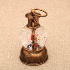 1pc Vintage-Style USB-Powered Glowing Snowfall & Music Box with Rotating Dome Lid - Self-Lit Resin/PC Ornament, Water-Filled Centerpiece with Twinkling Lights, Battery-Free Operation (USB Plug-in) - Christmas Tree & Home Deco House Of Avana