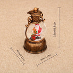 1pc Vintage-Style USB-Powered Glowing Snowfall & Music Box with Rotating Dome Lid - Self-Lit Resin/PC Ornament, Water-Filled Centerpiece with Twinkling Lights, Battery-Free Operation (USB Plug-in) - Christmas Tree & Home Deco House Of Avana