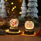 1pc Vintage-Style USB-Powered Glowing Snowfall & Music Box with Rotating Dome Lid - Self-Lit Resin/PC Ornament, Water-Filled Centerpiece with Twinkling Lights, Battery-Free Operation (USB Plug-in) - Christmas Tree & Home Deco House Of Avana