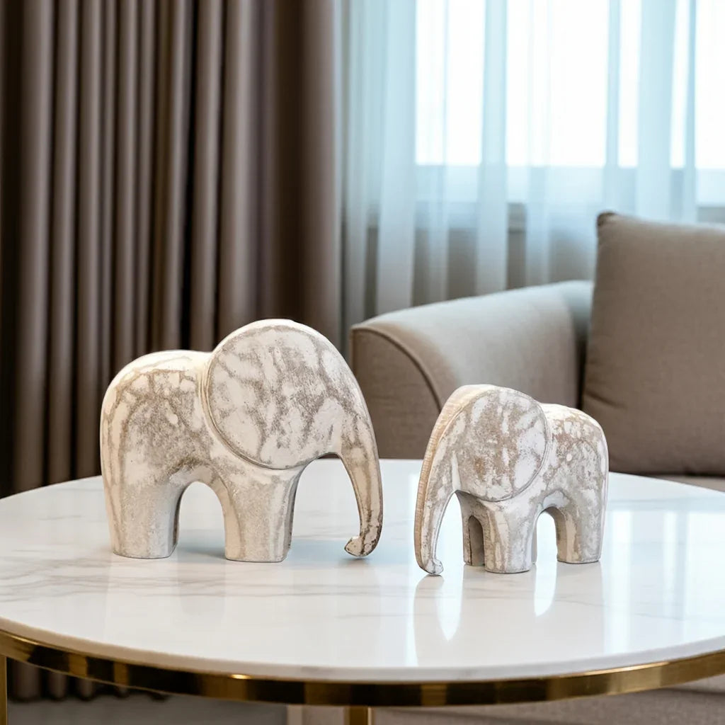 Vintage White Elephant Figurines House Of Avana