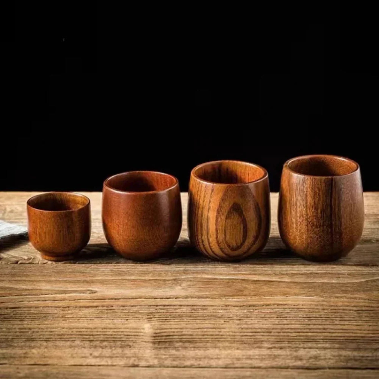 Vintage Wood Cups - House Of Avana