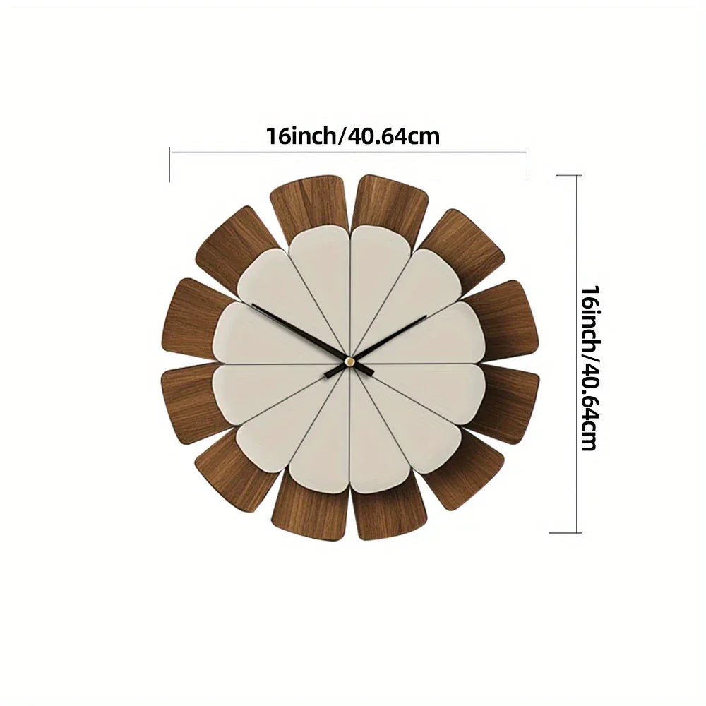 [Vintage Wooden Decor Clock] Decorative Wooden round Wall Clock Artistic Silent Clock Battery Operated Decor for Home 14 16 18 inch Vintage Wooden Clock Home Decor for Kitchen, Living Room, Bedroom, Office House Of Avana