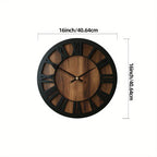 Vintage Wooden Wall Clock - Silent, Battery Operated, Decorative Roman Numerals for Home, Kitchen, Living Room, Bedroom, Office - 14/16/18 inch Options, Charming Home Decor|Artistic Wall Clock|Wooden Wall Clock, Wall Clock Li House Of Avana