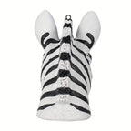 Vintage Zebra Bust Totem Statue, Resin Animal Sculpture, Limited Edition Tabletop Decor for Thanksgiving, Indoor and Outdoor Display - House Of Avana