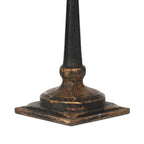 Vintage Table Lamp with Distressed Green and Gold Shade Vintage Shopper