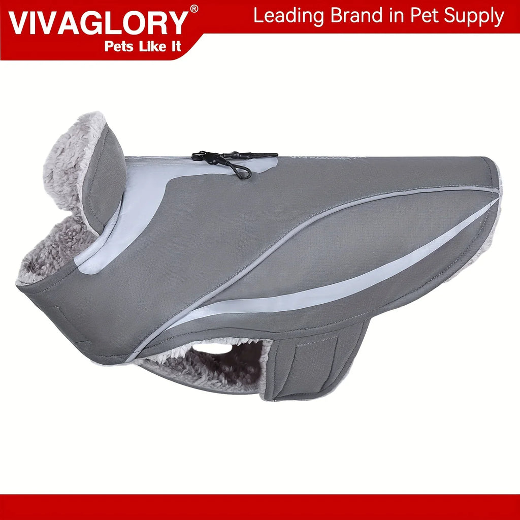 VIVAGLORY Dog Coat For Winter Dog Jacket With Harness Hole, Fleece Dog Vest For Cold Weather Dog Fleece Coat With , Warm Dog Parka Puppy Coat For Snow Puppy Jacket With Zipper, Reflective Dog Coat Dog Jacket For Hunting House Of Avana