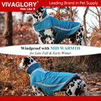 VIVAGLORY Dog Coat For Winter Dog Jacket With Harness Hole, Fleece Dog Vest For Cold Weather Dog Fleece Coat With , Warm Dog Parka Puppy Coat For Snow Puppy Jacket With Zipper, Reflective Dog Coat Dog Jacket For Hunting House Of Avana [[SKU:HOA-CRB-400]]