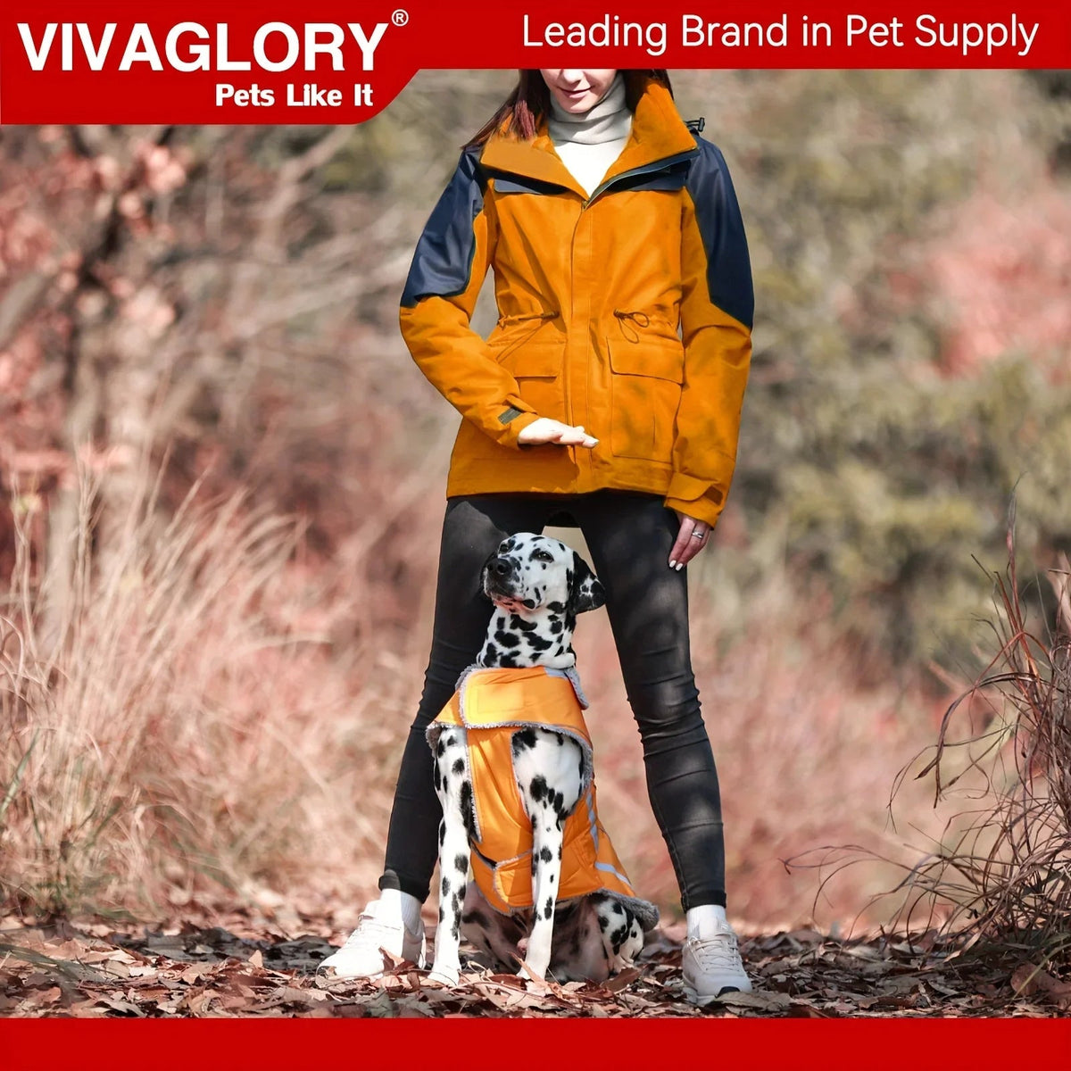 VIVAGLORY Dog Coat For Winter Dog Jacket With Harness Hole, Fleece Dog Vest For Cold Weather Dog Fleece Coat With , Warm Dog Parka Puppy Coat For Snow Puppy Jacket With Zipper, Reflective Dog Coat Dog Jacket For Hunting House Of Avana [[SKU:HOA-CRB-400]]