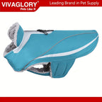 VIVAGLORY Dog Coat For Winter Dog Jacket With Harness Hole, Fleece Dog Vest For Cold Weather Dog Fleece Coat With , Warm Dog Parka Puppy Coat For Snow Puppy Jacket With Zipper, Reflective Dog Coat Dog Jacket For Hunting House Of Avana [[SKU:HOA-CRB-400-A]]