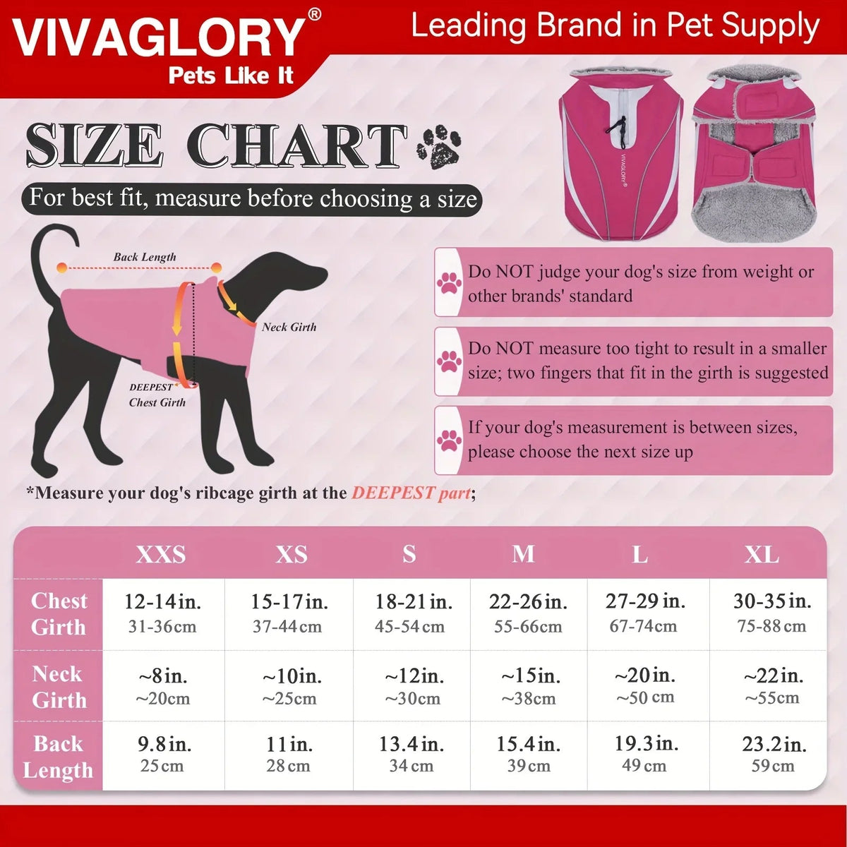 VIVAGLORY Dog Coat For Winter Dog Jacket With Harness Hole, Fleece Dog Vest For Cold Weather Dog Fleece Coat With , Warm Dog Parka Puppy Coat For Snow Puppy Jacket With Zipper, Reflective Dog Coat Dog Jacket For Hunting House Of Avana [[SKU:HOA-CRB-400]]