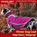 VIVAGLORY Dog Coat For Winter Dog Jacket With Harness Hole, Fleece Dog Vest For Cold Weather Dog Fleece Coat With , Warm Dog Parka Puppy Coat For Snow Puppy Jacket With Zipper, Reflective Dog Coat Dog Jacket For Hunting House Of Avana [[SKU:HOA-CRB-400]]