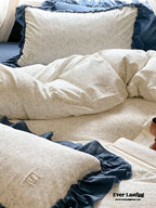 Vivienne Floral Double Gauze Bedding Set / Blue Ocean Ever Lasting