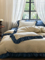 Vivienne Floral Double Gauze Bedding Set / Blue Ocean Ever Lasting