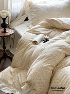 Vivienne Floral Double Gauze Bedding Set / Blue Ocean Ever Lasting