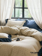 Vivienne Floral Double Gauze Bedding Set / Blue Ocean Ever Lasting