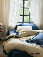 Vivienne Floral Double Gauze Bedding Set / Blue Ocean Ever Lasting