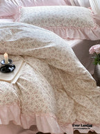 Vivienne Floral Double Gauze Bedding Set / Blue Ocean Ever Lasting