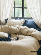 Vivienne Floral Double Gauze Bedding Set / Pale Yellow Ever Lasting