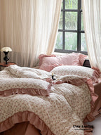 Vivienne Floral Double Gauze Bedding Set / Pale Yellow Ever Lasting