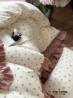 Vivienne Floral Double Gauze Bedding Set / Pale Yellow Ever Lasting