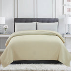 100% Merino Wool Waffle Weave Blanket Mélange Home