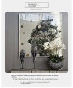 African Mask Wall Art - Hand-painted Tribal Design, angled view - House Of Avana