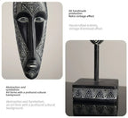 African Mask Wall Art - Hand-painted Tribal Design, lifestyle image - House Of Avana