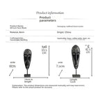 African Mask Wall Art - Hand-painted Tribal Design, top view - House Of Avana