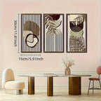 Wall Art - Abstract Wooden Sage Green Large, side view - House Of Avana