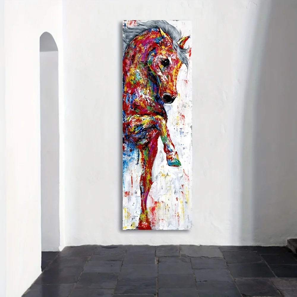 Wall Art - Canvas Horse Picture, back view - House Of Avana