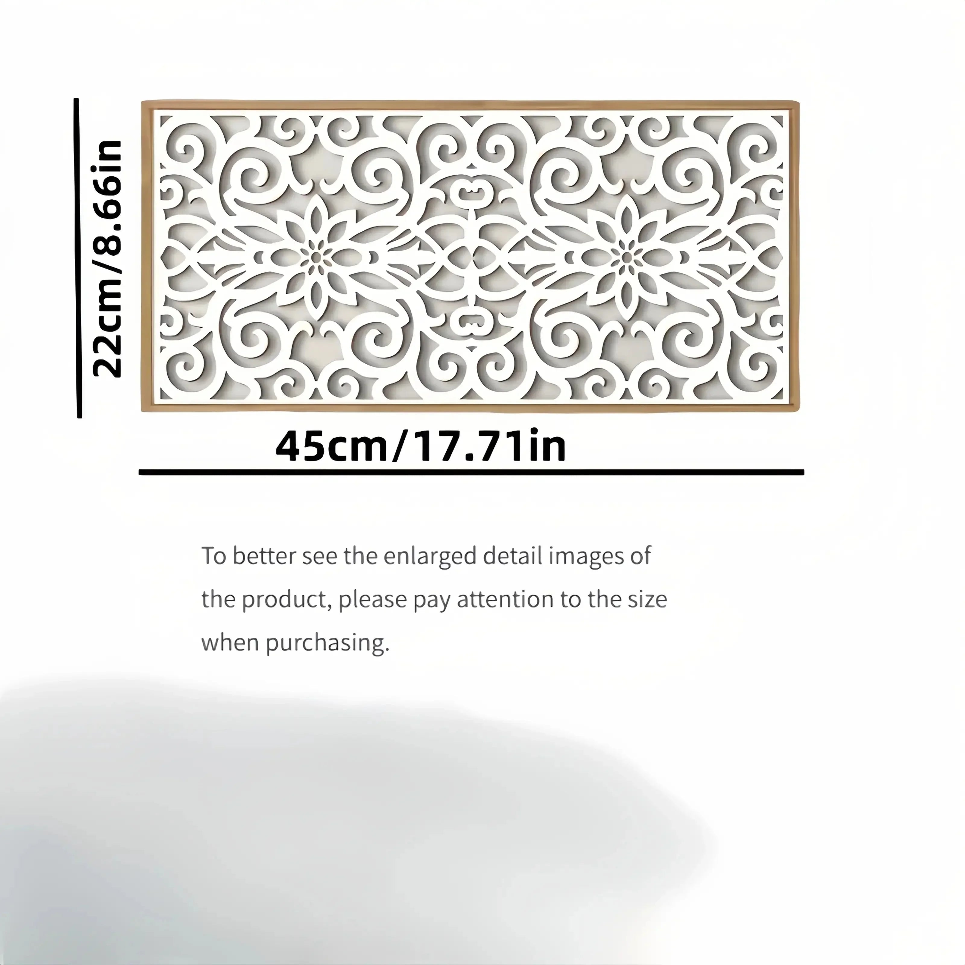 Wall Art - Geometric White Large, back view - House Of Avana