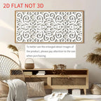 Wall Art - Geometric White Large, side view - House Of Avana
