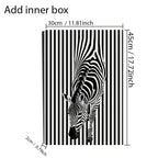 Framed Zebra Wall Art Poster - Piece, Polyester Fiber Canvas Print, Modern Hip Hop Style Home Decor for... - House Of Avana