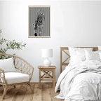 Framed Zebra Wall Art Poster - Piece, Polyester Fiber Canvas Print, Modern Hip Hop Style Home Decor for... - House Of Avana