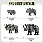 Rhino Metal Wall Art, Rhino Statue Mural, Perfect for Living Room, Office, Safari Decor, Christmas... - House Of Avana