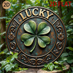 Wall Art - Vintage Metal Lucky Clover